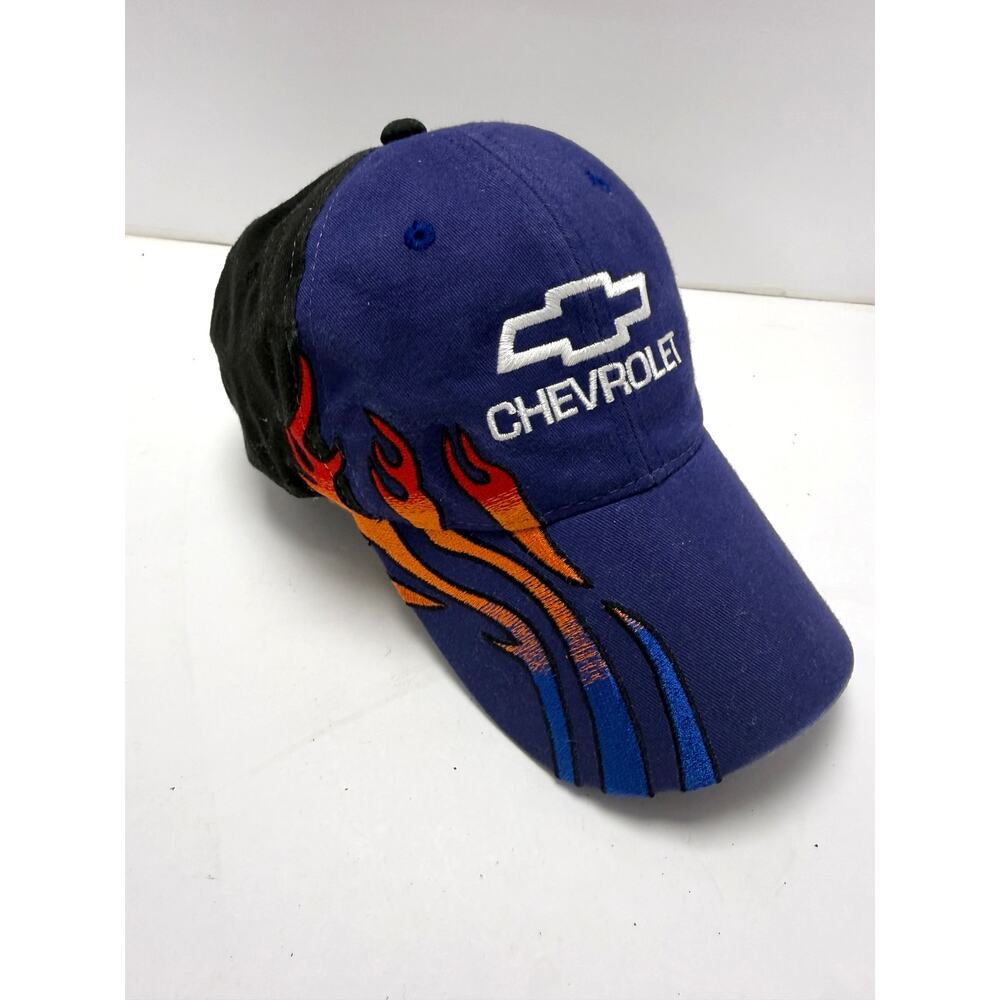 Chevrolet Flame Hat GM Trademarks Racing NASCAR Adjustable Strapback Cap